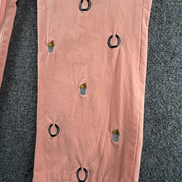 Castaway Nantucket Island Pants Embroidered Salmon Chino Horseshoes ACTL 30X28 - Picture 6 of 16
